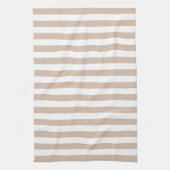 Stylish Striped White and Soft Cashmere Theedoek (Verticaal)