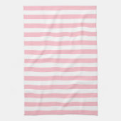 Stylish Striped White and Soft Pink Kitchen Towel Theedoek (Verticaal)