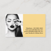 Stylish Sunny Yellow Waterverf Splash MUA Visitekaartje (Achterkant)