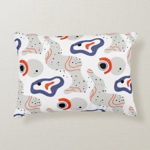 Stylish Swirls and Curbs Abstract Pattern Accent Kussen