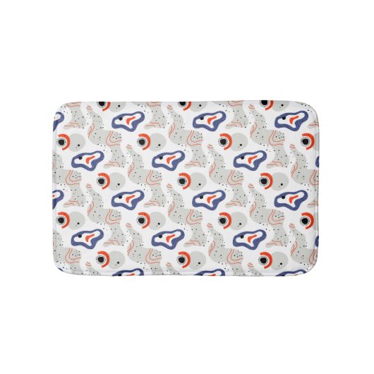 Stylish Swirls and Curbs Abstract Pattern Badmat (Voorkant)