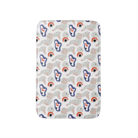 Stylish Swirls and Curbs Abstract Pattern Badmat (Voorkant Verticaal)