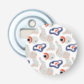 Stylish Swirls and Curbs Abstract Pattern Button Flesopener (Voorkant)