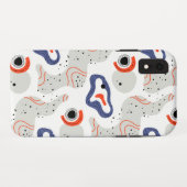Stylish Swirls and Curbs Abstract Pattern Case-Mate iPhone Case (Achterkant (horizontaal))