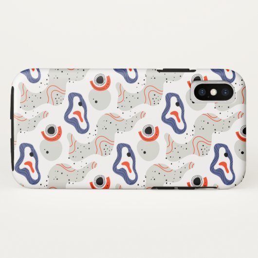 Stylish Swirls and Curbs Abstract Pattern Case-Mate iPhone Case (Achterkant (horizontaal))