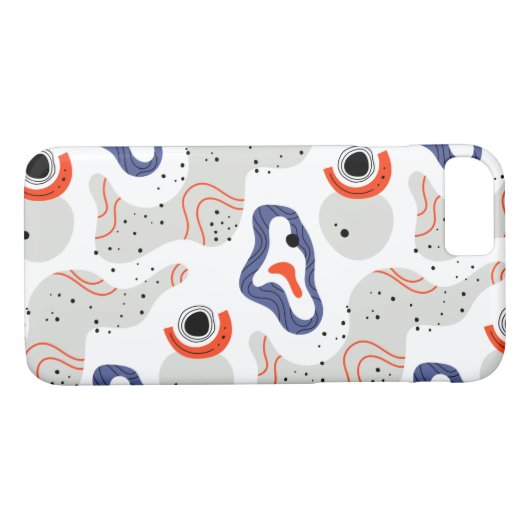 Stylish Swirls and Curbs Abstract Pattern Case-Mate iPhone Case (Achterkant (Horizontaal))