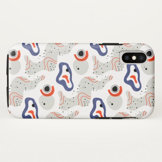 Stylish Swirls and Curbs Abstract Pattern Case-Mate iPhone Case (Achterkant (horizontaal))