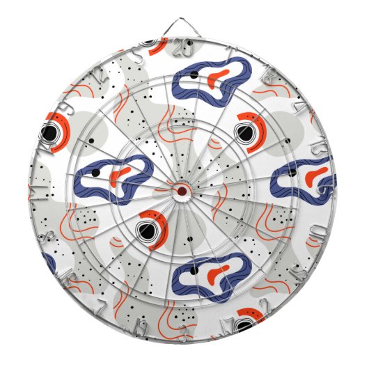 Stylish Swirls and Curbs Abstract Pattern Dartbord (Voorkant)