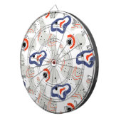 Stylish Swirls and Curbs Abstract Pattern Dartbord (Voorkant Rechts)