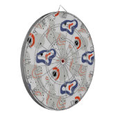 Stylish Swirls and Curbs Abstract Pattern Dartbord (Voorkant Links)