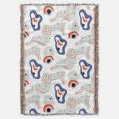 Stylish Swirls and Curbs Abstract Pattern Deken (Voorkant Verticaal)