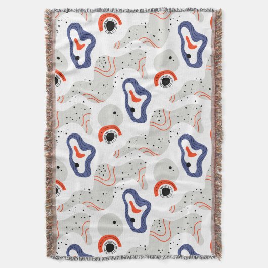 Stylish Swirls and Curbs Abstract Pattern Deken (Voorkant Verticaal)