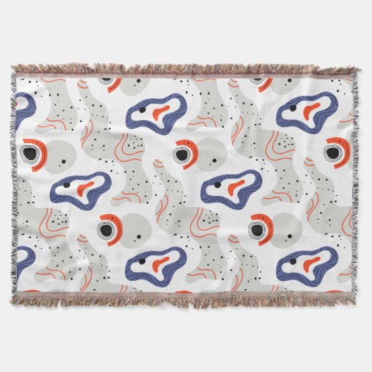 Stylish Swirls and Curbs Abstract Pattern Deken (Voorkant)