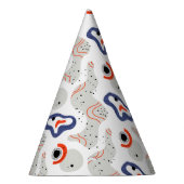 Stylish Swirls and Curbs Abstract Pattern Feesthoedjes (Rechts)