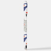 Stylish Swirls and Curbs Abstract Pattern iPhone Hoesje (Rechterkant)