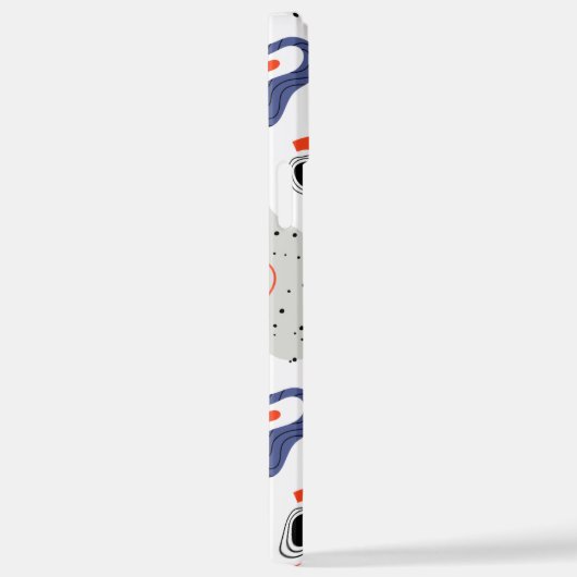 Stylish Swirls and Curbs Abstract Pattern iPhone Hoesje (Rechterkant)