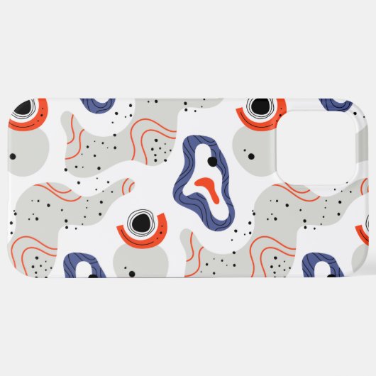 Stylish Swirls and Curbs Abstract Pattern iPhone Hoesje (Achterkant horizontaal)