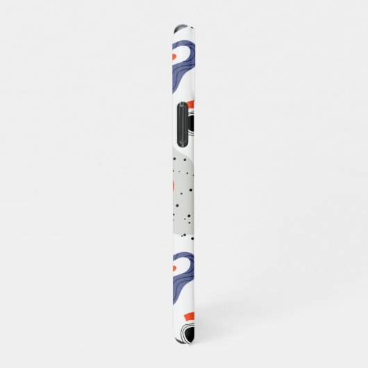 Stylish Swirls and Curbs Abstract Pattern iPhone Hoesje (Rechterkant)