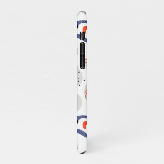 Stylish Swirls and Curbs Abstract Pattern iPhone Hoesje (Linkerkant)