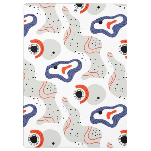 Stylish Swirls and Curbs Abstract Pattern Klembord (Achterkant)