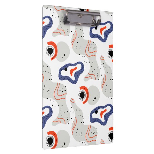 Stylish Swirls and Curbs Abstract Pattern Klembord (Rechts)