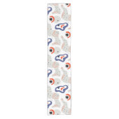 Stylish Swirls and Curbs Abstract Pattern Korte Tafelloper (Voorkant)
