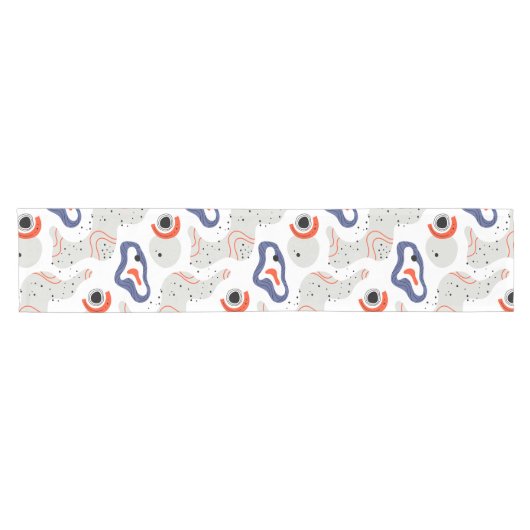 Stylish Swirls and Curbs Abstract Pattern Korte Tafelloper (Horizontaal)