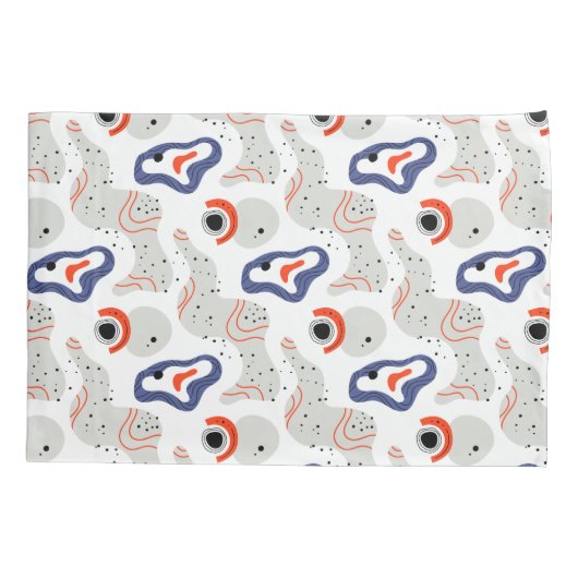 Stylish Swirls and Curbs Abstract Pattern Kussensloop (Achterkant)