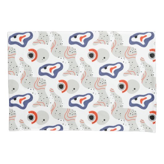 Stylish Swirls and Curbs Abstract Pattern Kussensloop (Voorkant)