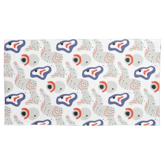 Stylish Swirls and Curbs Abstract Pattern Kussensloop (Voorkant)