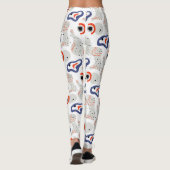 Stylish Swirls and Curbs Abstract Pattern Leggings (Achterkant)