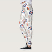 Stylish Swirls and Curbs Abstract Pattern Leggings (Links)
