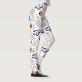 Stylish Swirls and Curbs Abstract Pattern Leggings (Rechts)