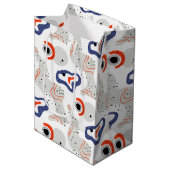 Stylish Swirls and Curbs Abstract Pattern Medium Cadeauzakje (Voorkant Gekanteld)