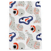 Stylish Swirls and Curbs Abstract Pattern Medium Cadeauzakje (Voorkant)