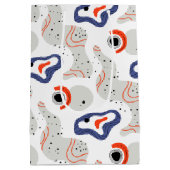 Stylish Swirls and Curbs Abstract Pattern Medium Cadeauzakje (Achterkant)