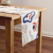 Stylish Swirls and Curbs Abstract Pattern Medium Tafelloper (Voorbeeld)