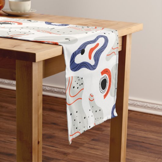 Stylish Swirls and Curbs Abstract Pattern Medium Tafelloper (Voorbeeld)