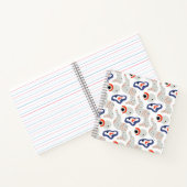 Stylish Swirls and Curbs Abstract Pattern Notitieboek (Binnen)