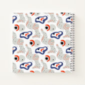Stylish Swirls and Curbs Abstract Pattern Notitieboek (Achterkant)