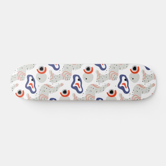 Stylish Swirls and Curbs Abstract Pattern Persoonlijk Skateboard (Horizontaal)