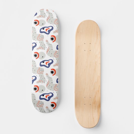 Stylish Swirls and Curbs Abstract Pattern Persoonlijk Skateboard (Voorkant)