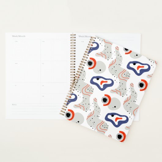 Stylish Swirls and Curbs Abstract Pattern Planner (Display)