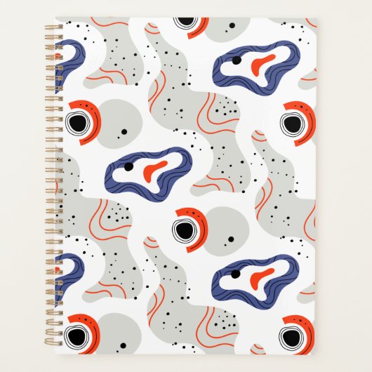 Stylish Swirls and Curbs Abstract Pattern Planner (Voorkant)