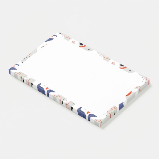 Stylish Swirls and Curbs Abstract Pattern Post-it® Notes (Schuin)