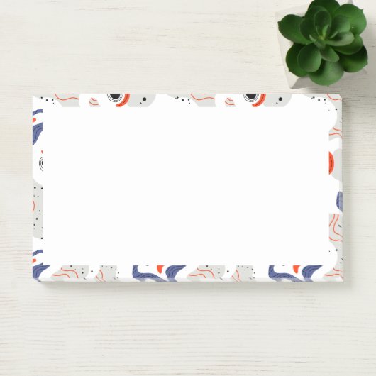 Stylish Swirls and Curbs Abstract Pattern Post-it® Notes (Kantoor)