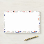 Stylish Swirls and Curbs Abstract Pattern Post-it® Notes (Op bureau)