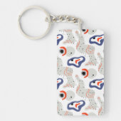 Stylish Swirls and Curbs Abstract Pattern Sleutelhanger (Voorkant)