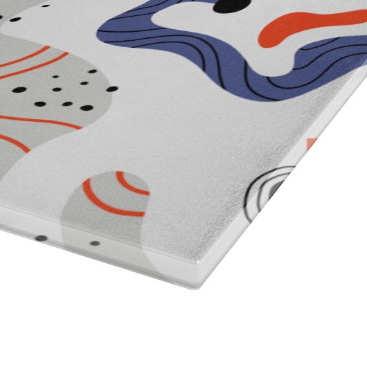 Stylish Swirls and Curbs Abstract Pattern Snijplank (Hoek)