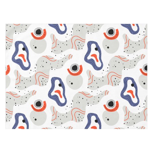 Stylish Swirls and Curbs Abstract Pattern Tafelkleed (Voorkant (Horizontaal))